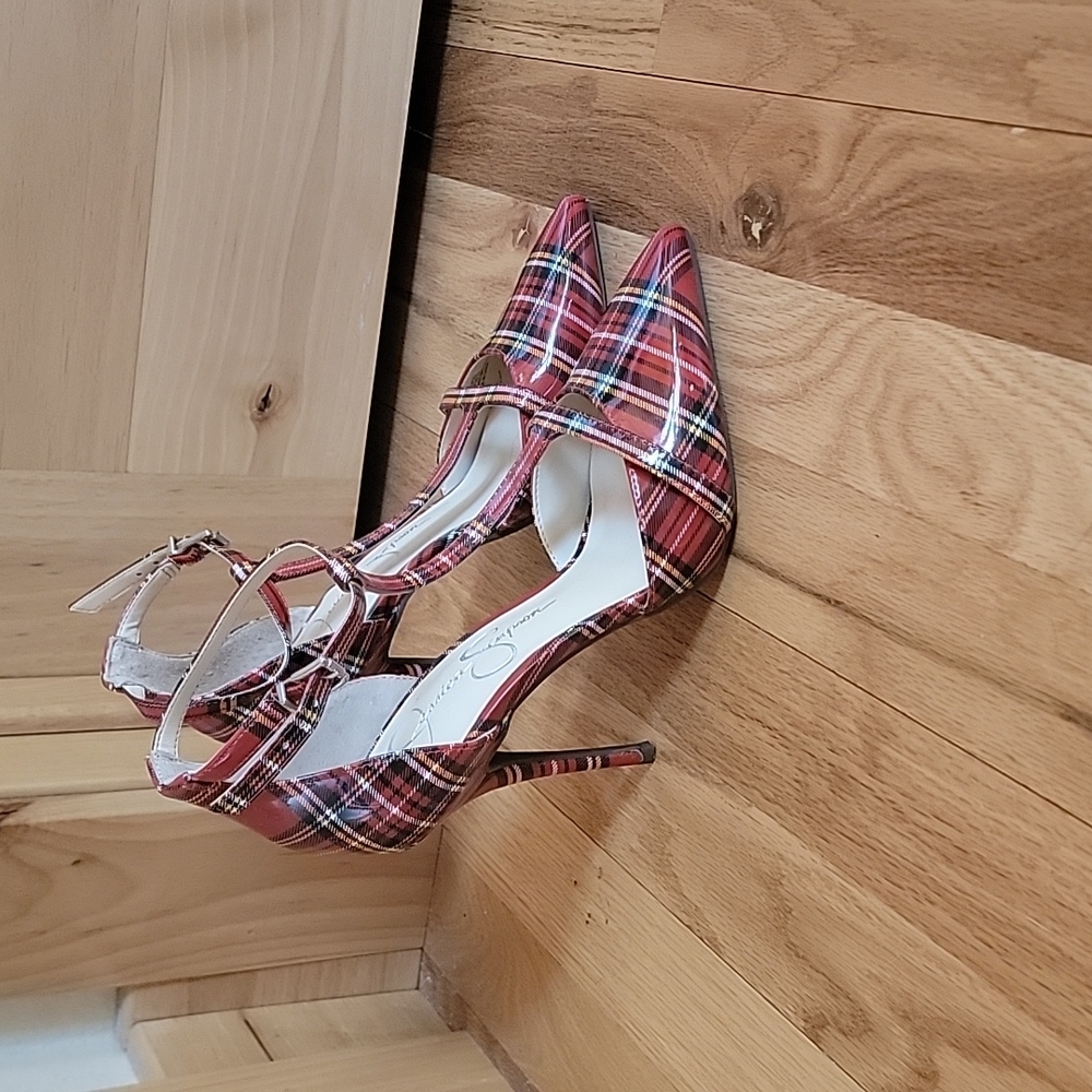 Plaid heels